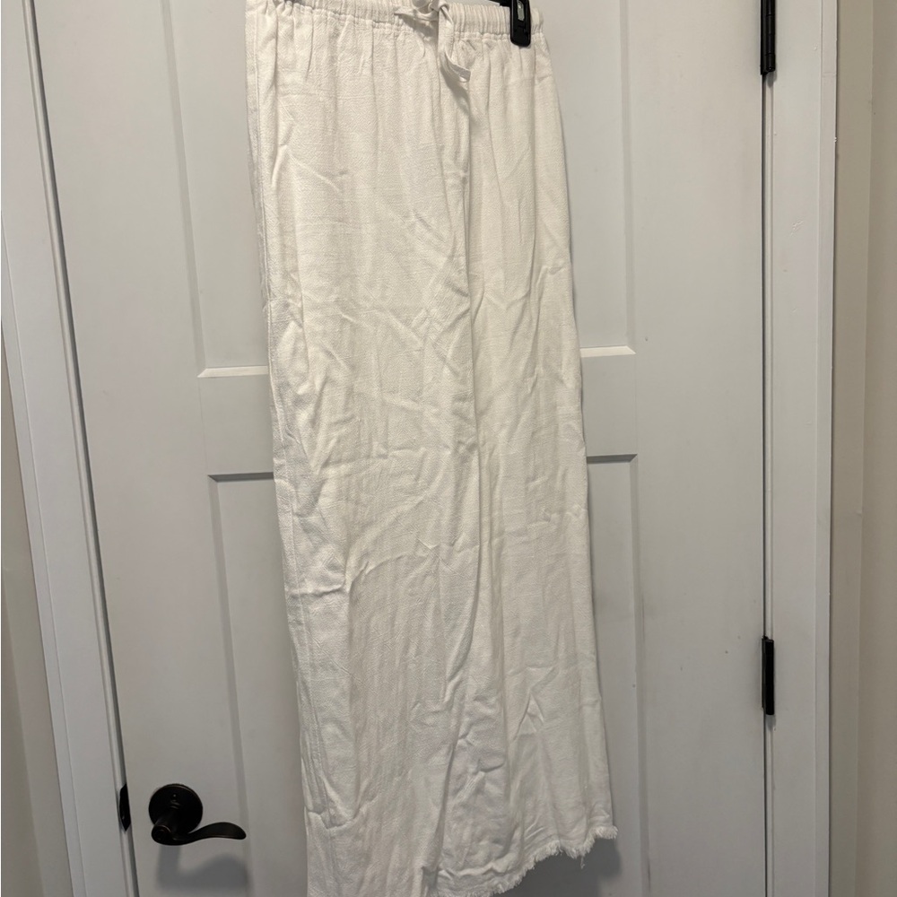 City Beach White Linen Maxi Skirt